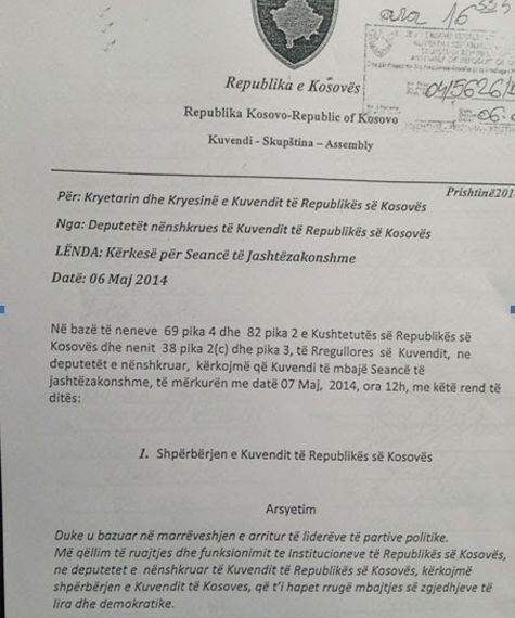 Meclisin Feshi Resmen de İstendi
