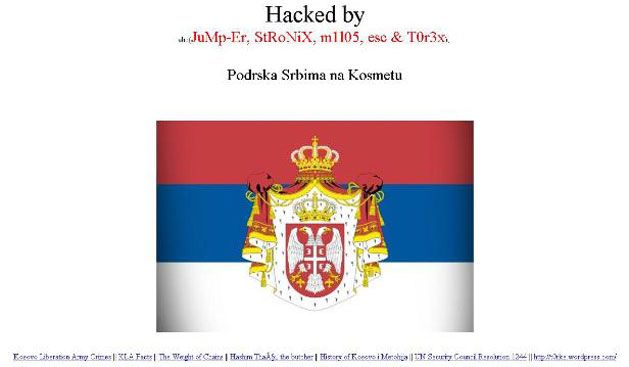 Kosova Meclisi Web'ine Saldırılar