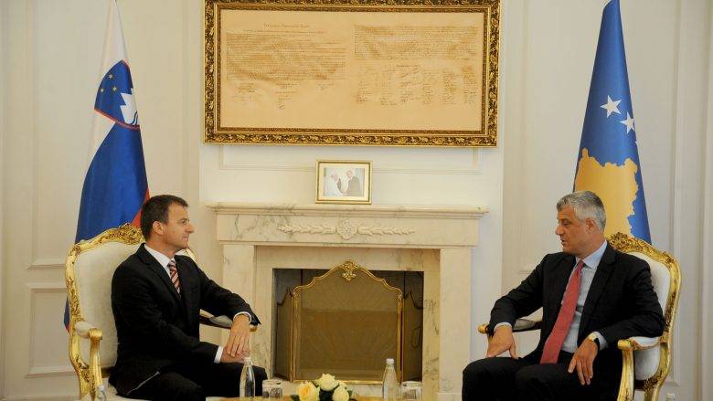 Thaçi, Slovenya Büyükelçisini Kabul Etti