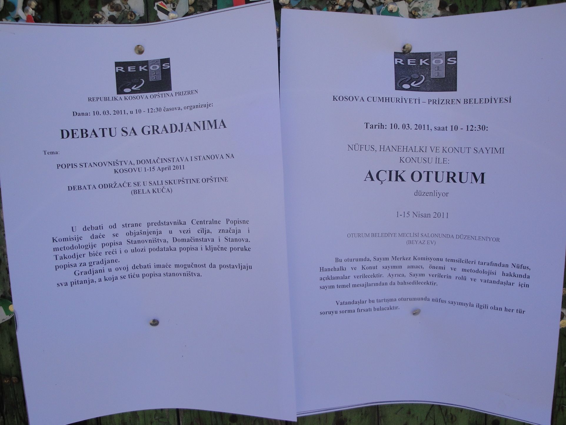 Nüfus Sayımı Konulu Açık Oturum Prizren Belediyesi'nde