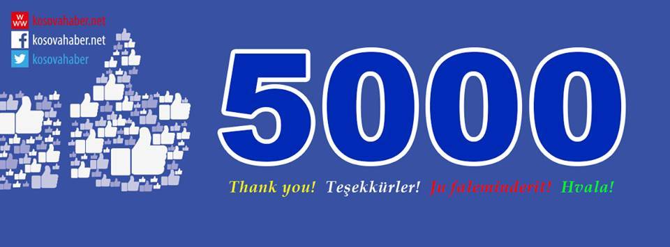 Kosovahaber'i Facebook'tan 5.000 Kişi Takip Ediyor