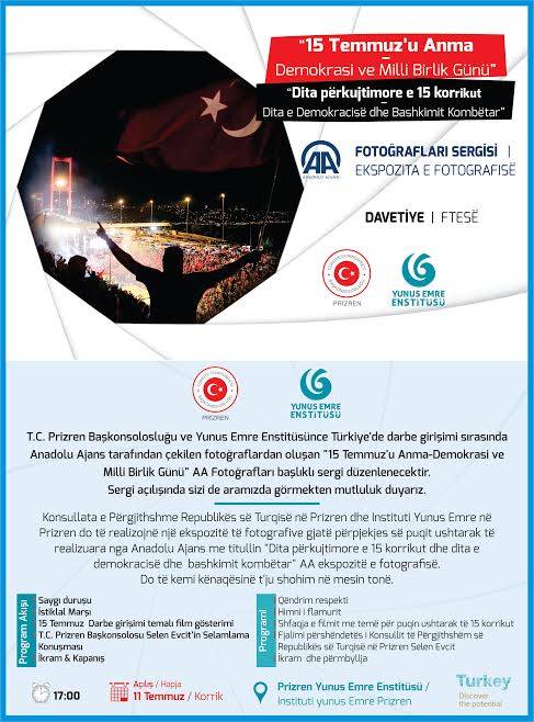Prizren'de Bugün 15 Temmuz Etkinliği