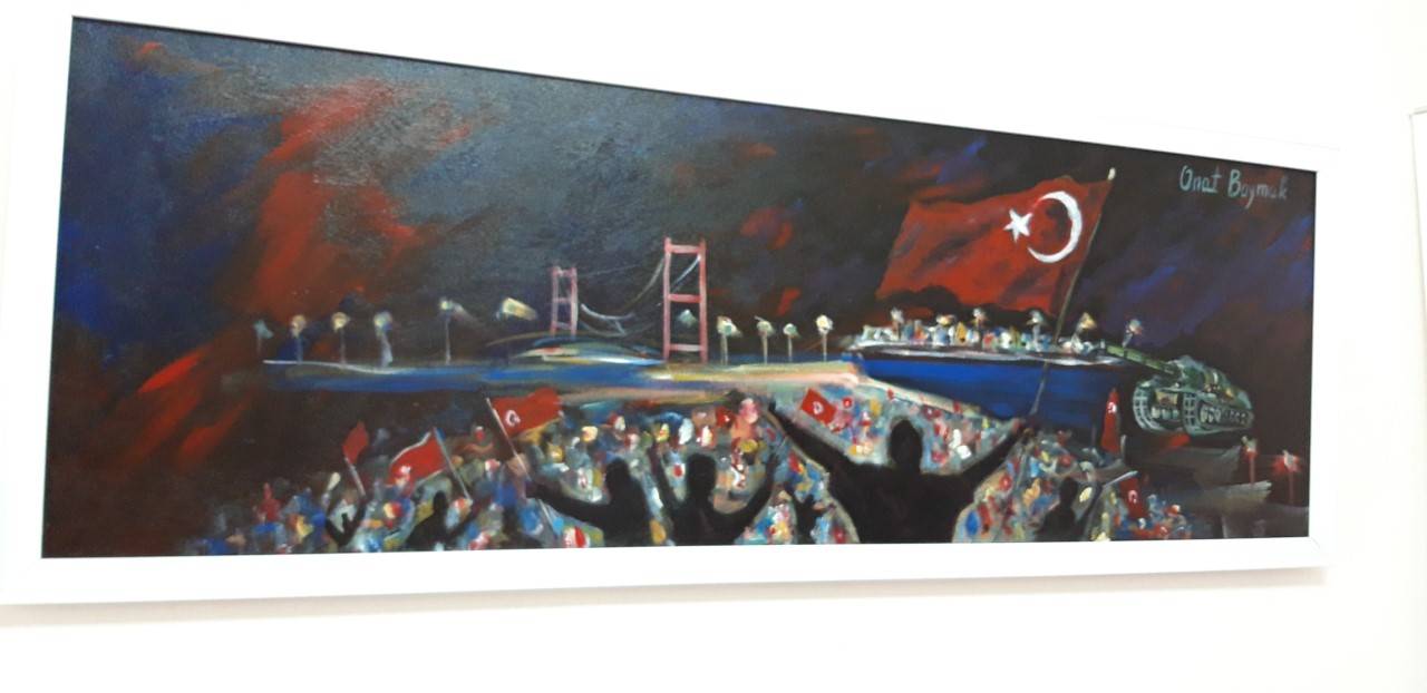 15 Temmuz Resim Sergisi Açıldı ve Yarışmada Kazananlara Ödüller Verildi