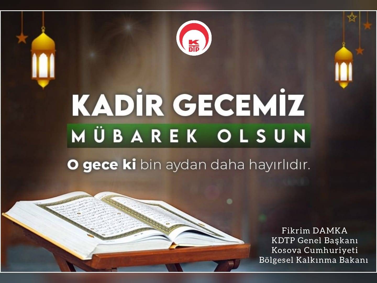Fikrim Damka’dan Kadir Gecesi Kutlaması