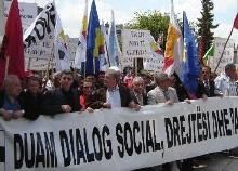1 Mayıs Kosova'da da Protestoyla Kaydediliyor