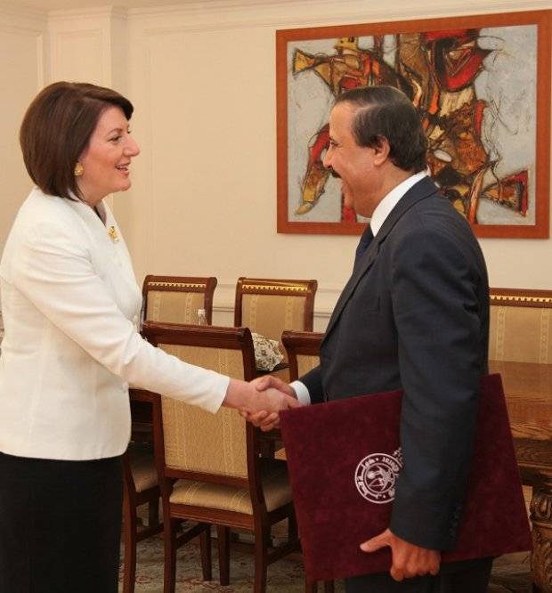 Jahjaga Katar Büyükelçisi Al-Saaii'yi Kabul Etti