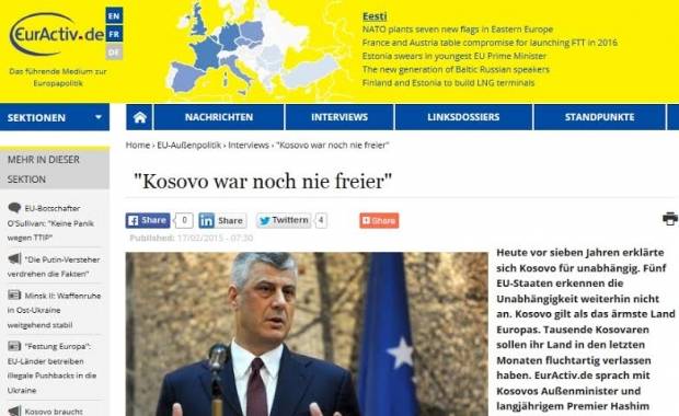 Thaçi: Kosova Hiçbir Zaman Daha Özgür Değildi