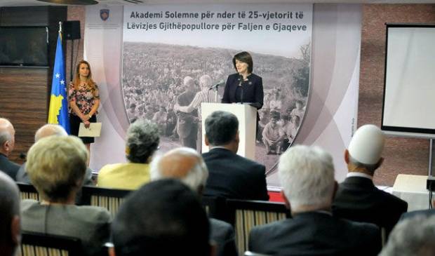Jahjaga, Kan Davası Barışma Eylemini Değerlendirdi