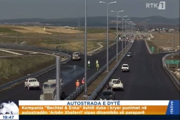 Priştine-Üsküp Otobanının İlk 3 Km-si Hizmete Hazır