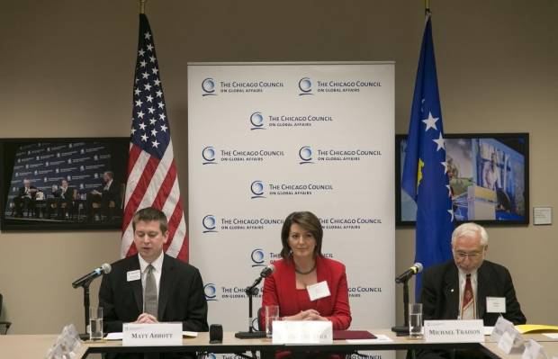 Jahjaga Chicago Konseyi'nde, Küresel Konular Hakkında Konuştu