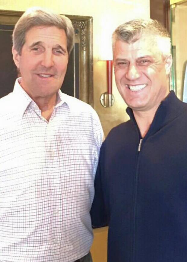 Thaçi, Washington'da Kerry ile Görüştü