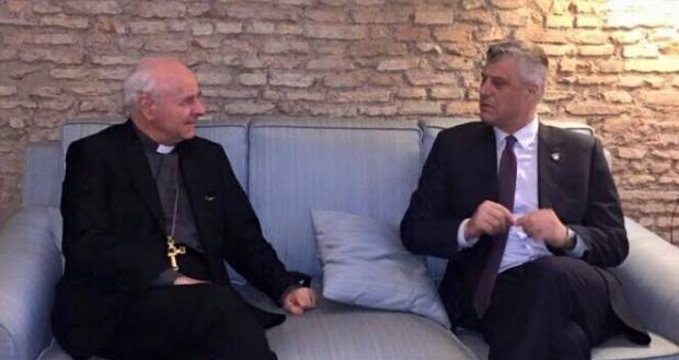 Thaçi,  Kosova'nın Tanınması için Vatikan'dan Destek Talep Etti