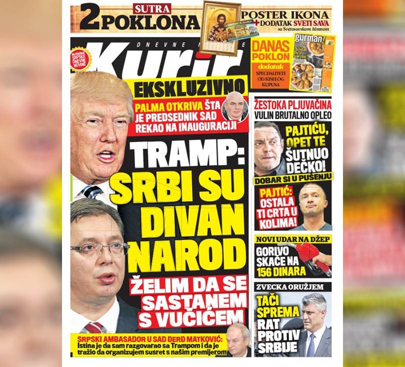 'Trump Sırpları Övüyor, Vuçiç İle Görüşmek İstiyor'