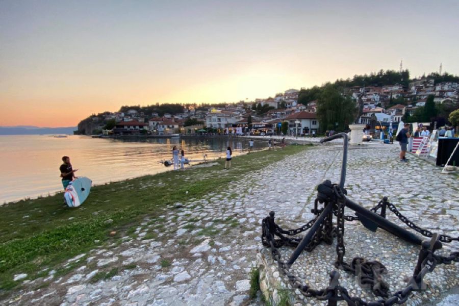 Ohri Gölü'nün su seviyesi azaldı