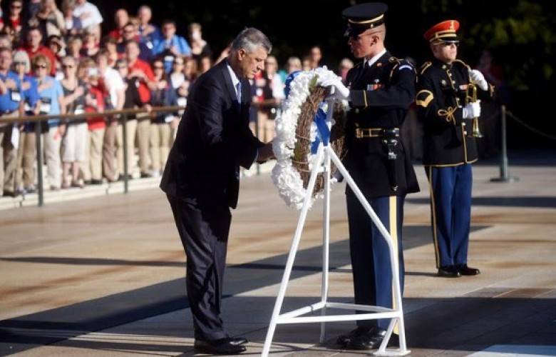 Thaçi ABD’nin Arlington Askeri Mezarlık Kompleksini Ziyaret Etti