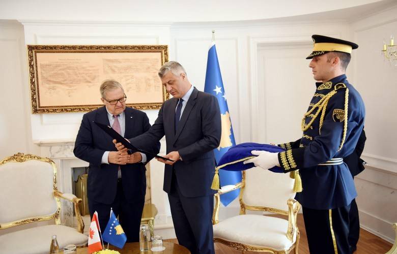 Thaçi’den Kanadalı Eski Diplomata ‘Ibrahim Rugova’ Nişanı