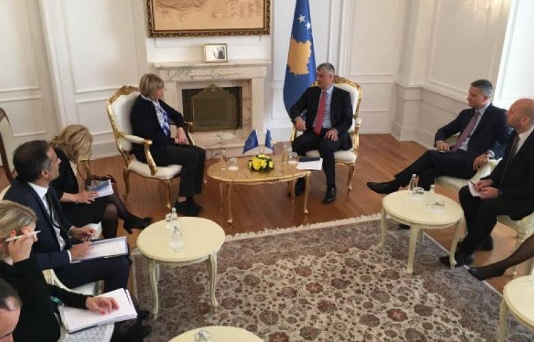 Thaçi, Helga Schmid’i Kabul Etti