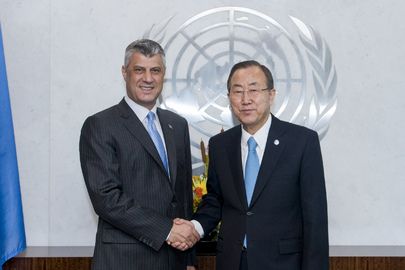 Thaçi, Ban Ki-moon ile Bir Araya Geldi