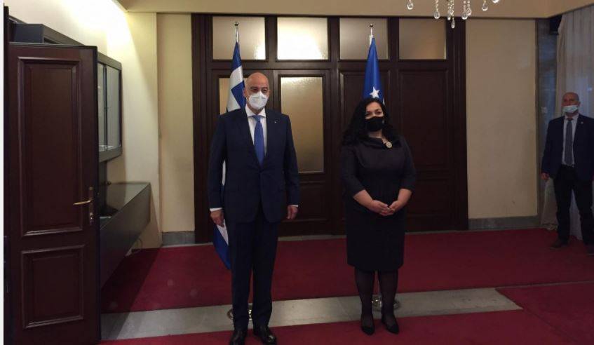 Osmani, Yunan Bakan Dendias’ı Kabul Etti