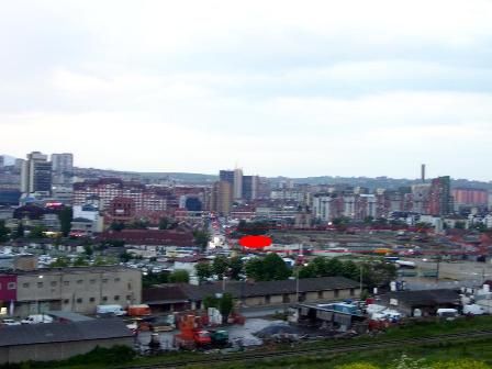 Priştine'de 40 Katlı Bina Yakınlığında Toprak Kayması