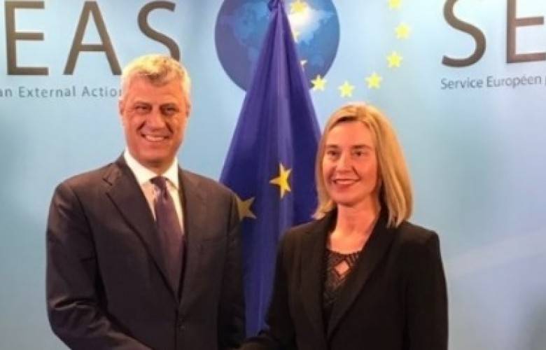 Thaçi, Mogherini ile Bir Araya Geldi