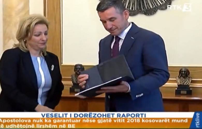 AB İlerleme Raporu Veseli’ye Teslim Edildi