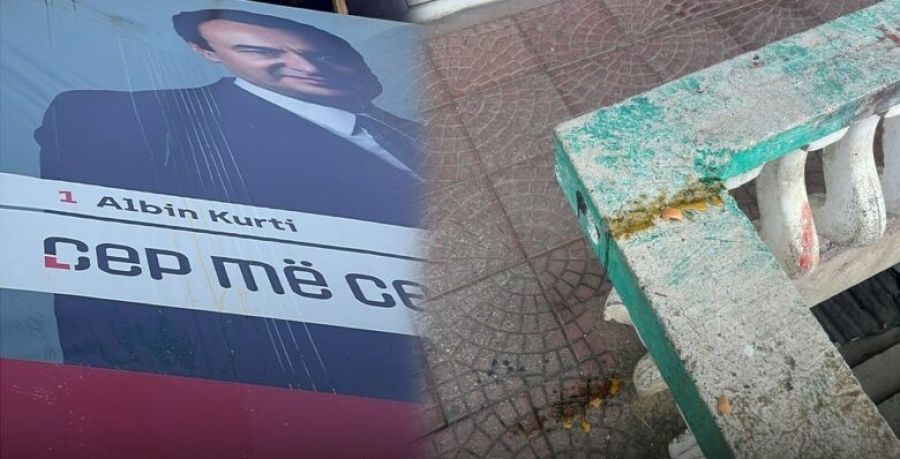 Başbakan Albin Kurti'nin Eskortuna Skenderaj'da Yumurtalı Saldırı