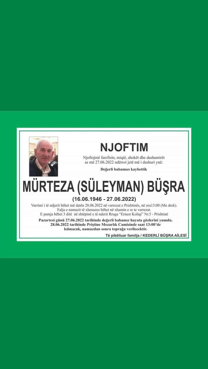 Gazeteci-Şair Murtaza Büşra Hakkın Rahmetine Kavuştu