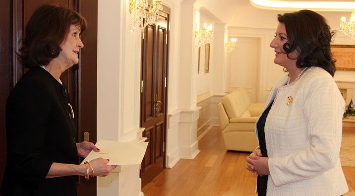 Jahjaga, Kanada'nın Zagrep Büyükelçisini Kabul Etti