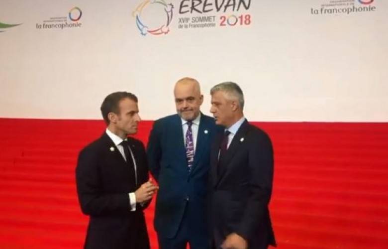 Thaçi ve Rama,  Macron ile Bir Araya Geldi