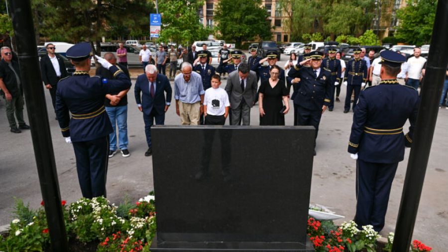 Kurti, Polis Memuru Triumf Riza Anısına Anıt Taşının Temelini Attı