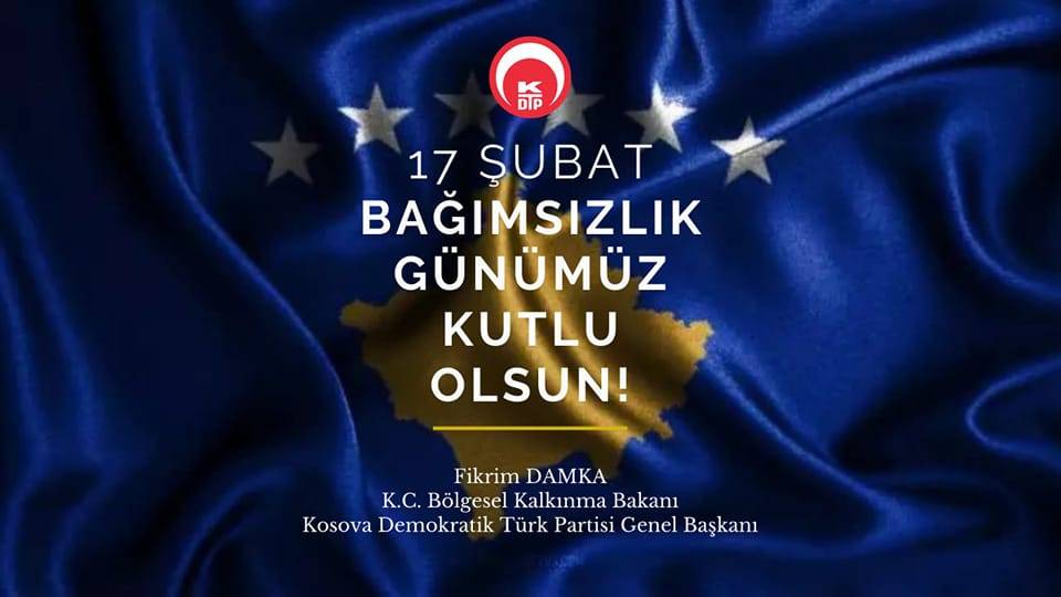 Damka: Kosovamızın Bağımsızlığının 15. Yılı Kutlu Olsun!