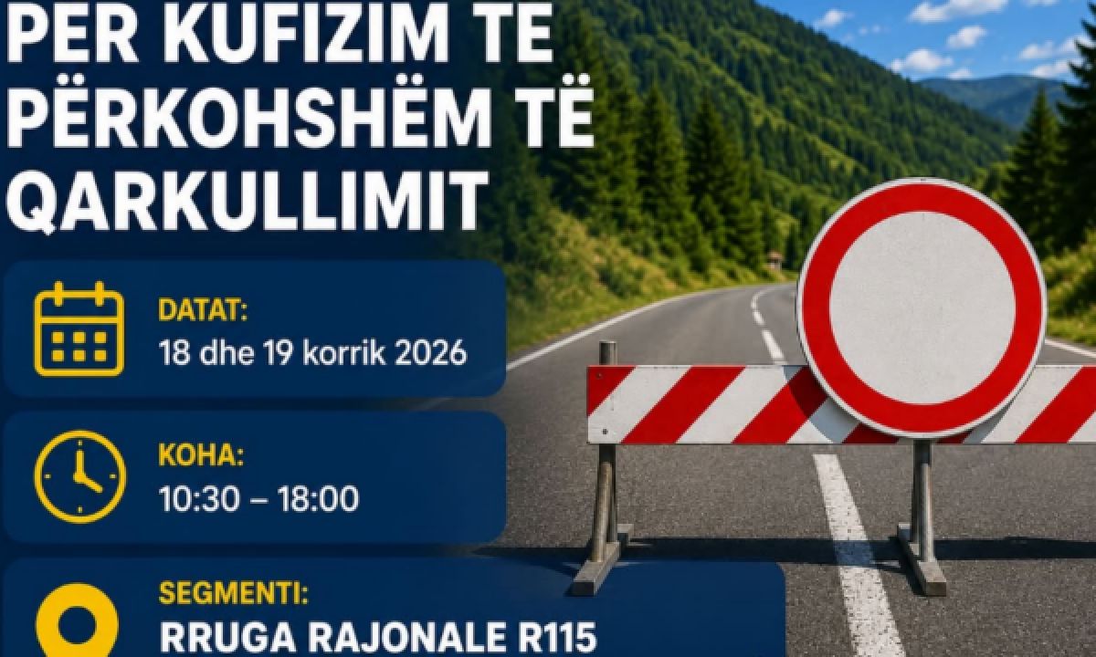 Brezoviça–Prevalla Yolu İki Gün Boyunca Belirli Saatlerde Trafiğe Kapatılacak