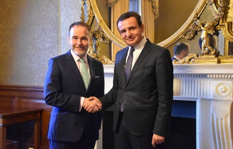 Kurti,  İngiltere’nin Avrupa ve Amerika Devlet  Bakanı Pincher ile Görüştü