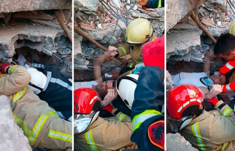 İtfaiye, 33 Yaşındaki Bir Genci Otel Enkazından Sağ Çıkardı