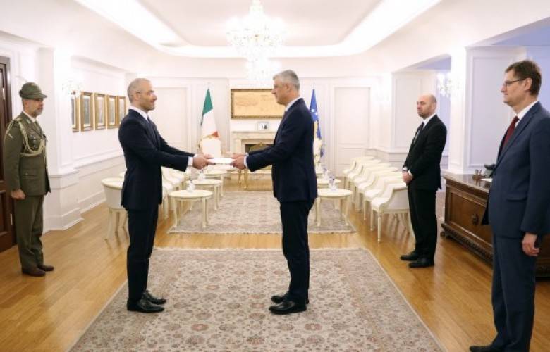 Thaçi,  İtalyan Büyükelçisinden Güven Mektubu Aldı