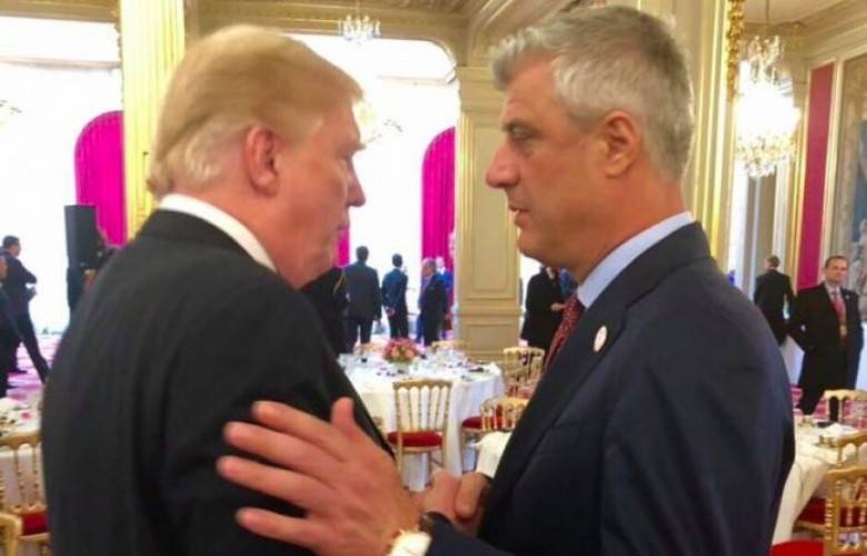 Thaçi’den Amerika Başkanı Trump’a Teşekkür