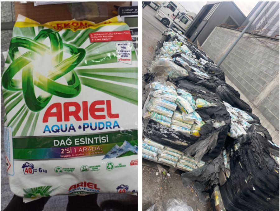 Ariel Markası 4 Bin Adet Sahte Temizlik Ürünü İmha Edildi