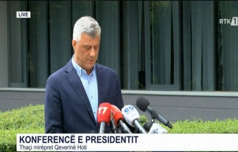 Thaçi,  Hoti’yi Tebrik Etti