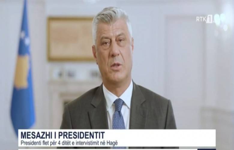 Thaçi, Masum Olduğundan Emin