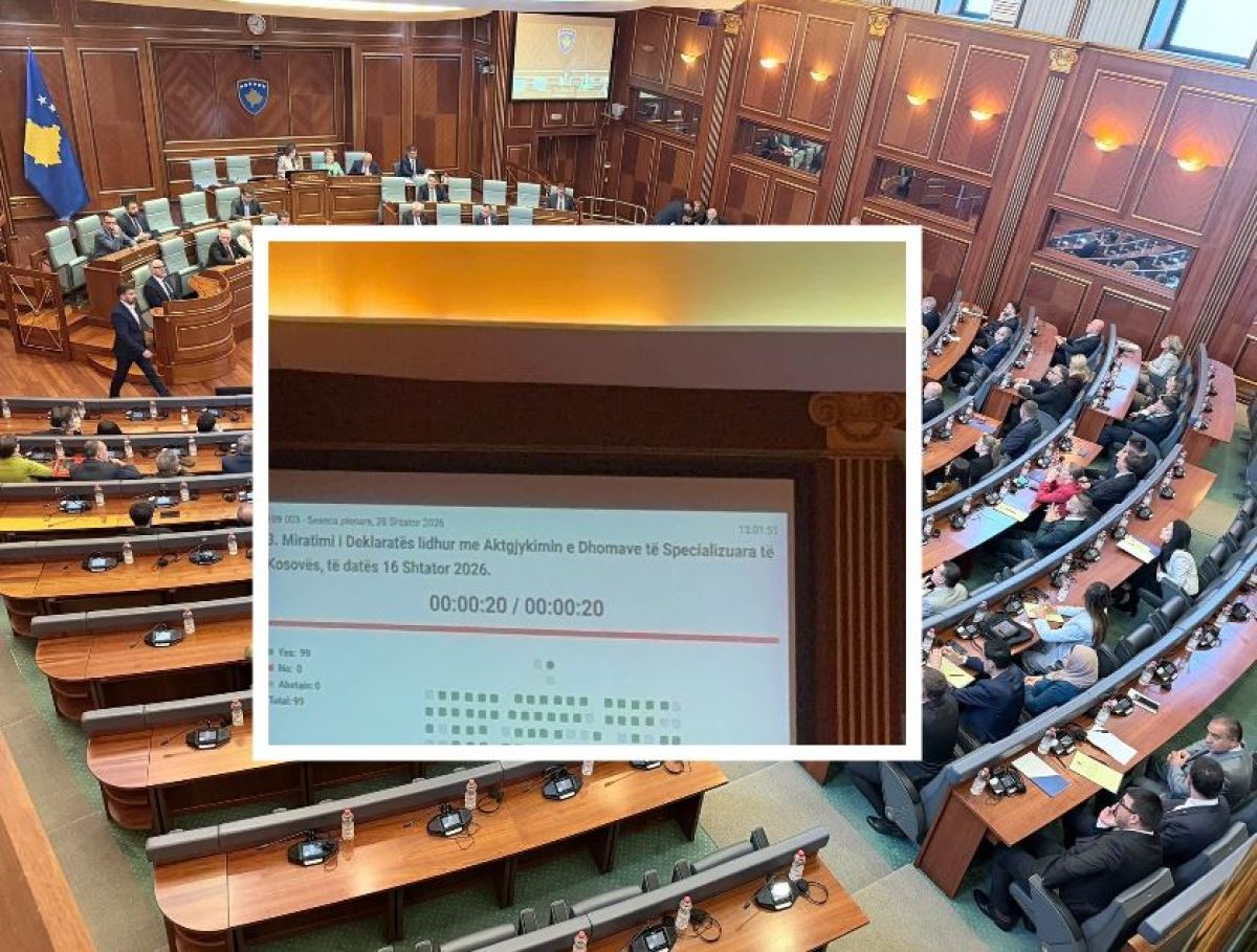 Kosova Meclisi, Lahey'deki UÇK Davasına İlişkin Bildiriyi 99 Oyla Kabul Etti