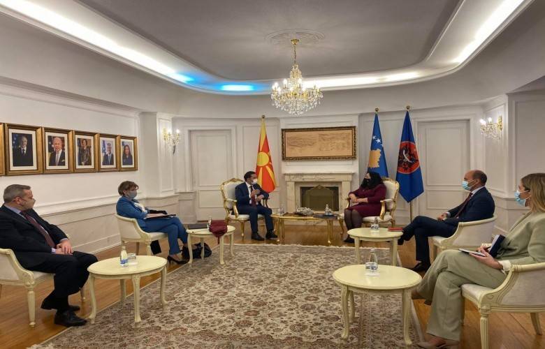 Cumhurbaşkanı Osmani, Kuzey Makedonya Dışişleri Bakanı Osmani’yi Kabul Etti