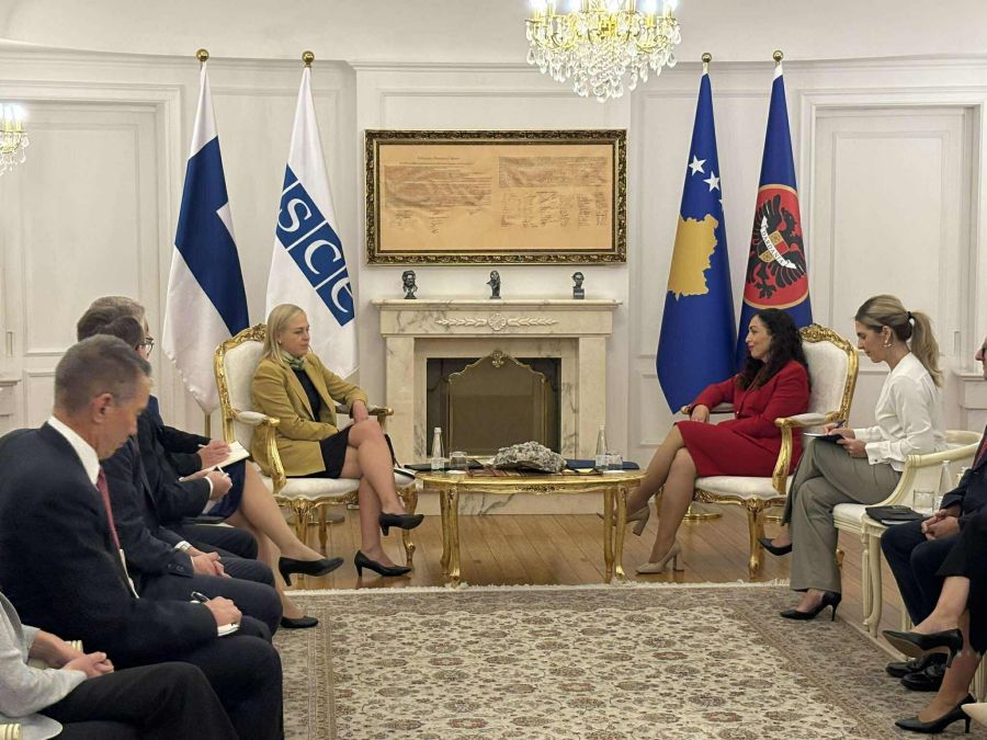 Cumhurbaşkanı Osmani, Finlandiya Diplomasi Şefi Elina Valtonen'i Kabul Etti