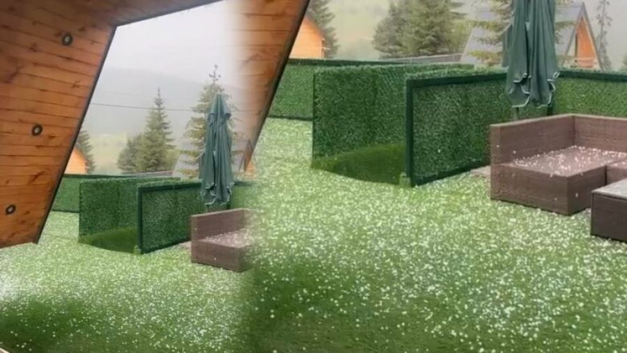 Sıcaktan Doluya: Rugova Bölgesinde Hava Aniden Değişti