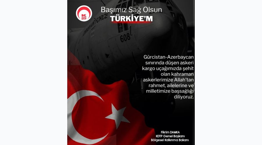Bakan Damka’dan Türkiye’ye Taziye Mesajı