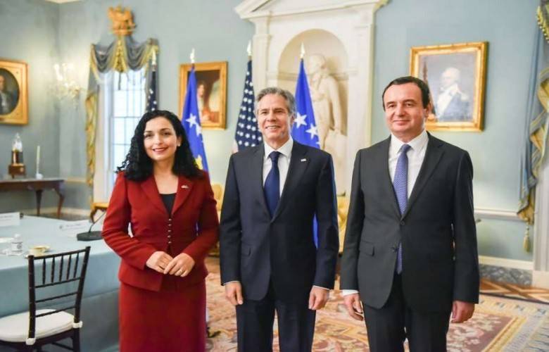 Osmani ve Kurti, Bakan Blinken ile Görüşmeyi Mükemmel Olarak Değerlendirdi