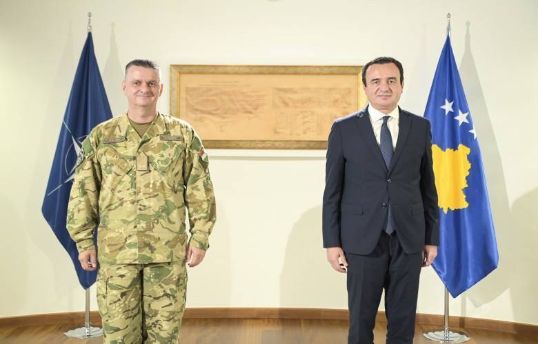Kurti, KFOR Komutanıyla Ülke Güvenliği için Koordinasyonu Görüştü