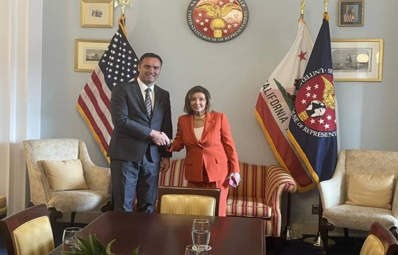 Konjufca,  Pelosi ile İşbirliğin  Güçlendirilmesini Görüştü
