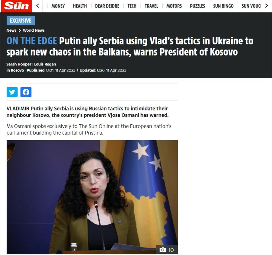Sırbistan, Kosova'yı Korkutmak için Rus Taktiklerini Kullanıyor