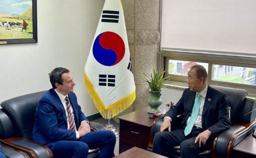 Kurti, Seul’de BM Eski Genel Sekreteri Ban ki Moon ile Görüştü
